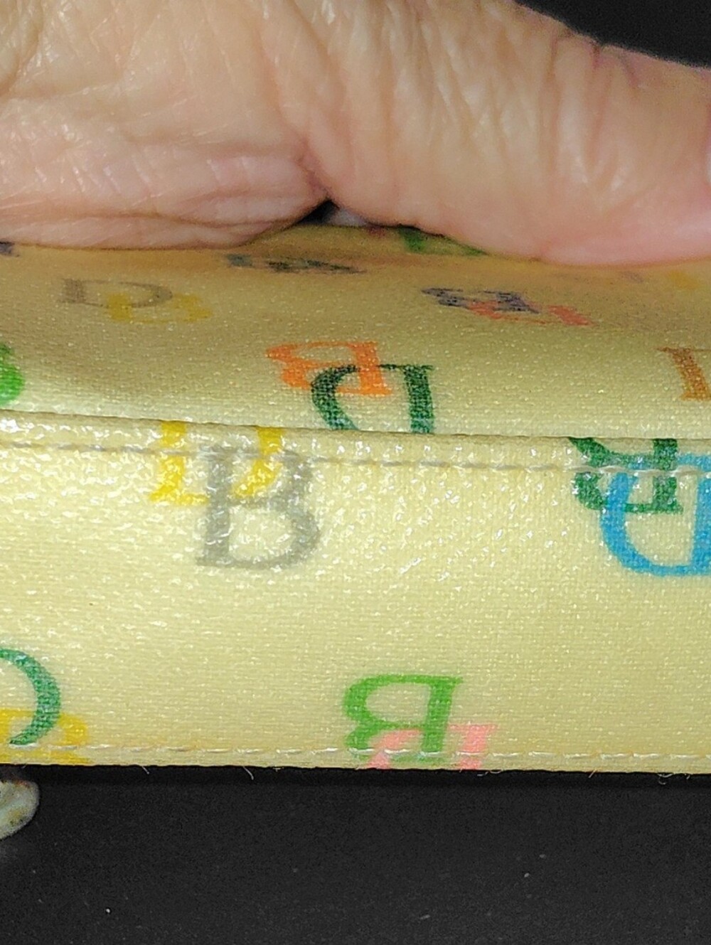 Dooney & Bourke Multicolor Logo Card Wallet Tan Trim Rainbow Zipper, ID Window - Picture 6 of 6